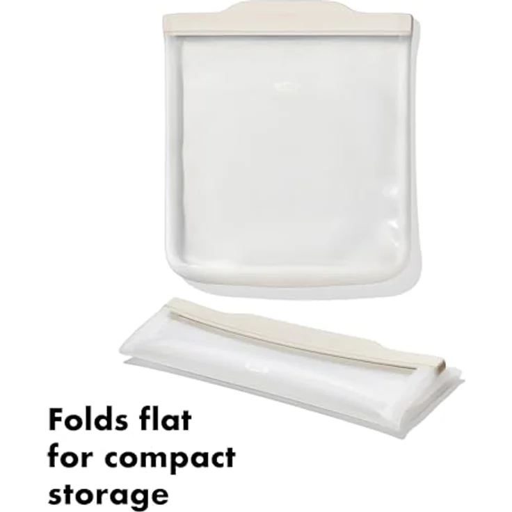 OXO Good Grips Wiederverwendbare Silikonbeutel, flacher Beutel, 1800 ml, ideal für sous-vide, lebensmitteltaugliches Silikon – Bild 7