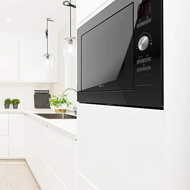 Cecotec GrandHeat 2500, Digitale Einbau-Mikrowelle mit 25 L, 900 W, Grillfunktion, 10 voreingestellten Programmen, schwarz – Bild 4