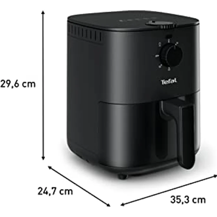 Tefal Easy Fry Essential EY1308 Heißluftfritteuse, ohne Fett, 1030 Watt, 3,5 Liter, Thermostat, 60 Min. Timer, antihaftbeschichtet, schwarz – Bild 3