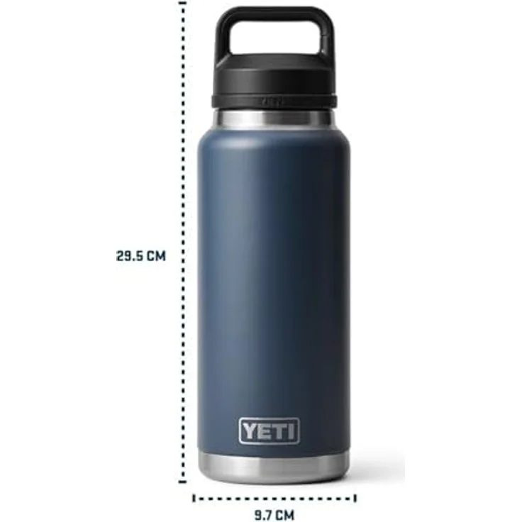YETI Rambler Flasche 36 oz (1 L) mit Chug-Verschluss, auslaufsicher, doppelwandige Vakuumisolierung, Edelstahl, Seafoam – Bild 2