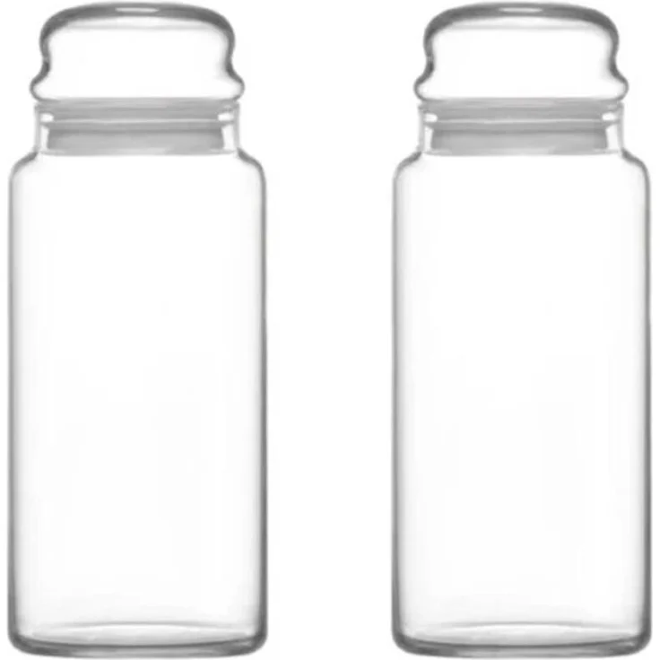LAV Sera Aufbewahrungsdose 2er Set, 1400 ml Glasbehälter - luftdicht, spülmaschinenfest & stilvoll