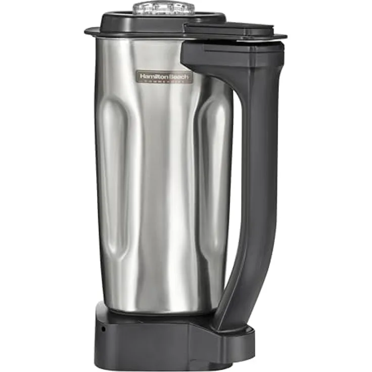 Hamilton Beach Commercial® - 32 oz / 0,95 L Edelstahl Mixerbehälter mit ergonomischem Griff und Sicherheitsdeckel, kompatibel mit HBB255/HBB255S, HBH455 und HBF510/HBF510S