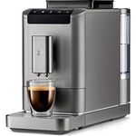 Tchibo Kaffeevollautomat Esperto2 Caffè mit 2-Tassen-Funktion für Caffè Crema und Espresso, Titanum Silver