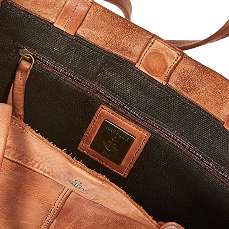 Harbour 2nd Anchor Love Elbe 1 Shopper Tasche Leder 29 cm, Braun – Bild 6