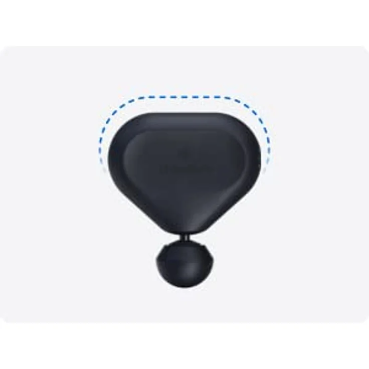 Theragun Mini 2.0 – Elektrische Handmassagepistole – Kompakte Tiefengewebebehandlung für unterwegs – Tragbares perkussives Massagegerät mit QuietForce Technology + 3 Schaumstoffaufsätze – Schwarz – Bild 4