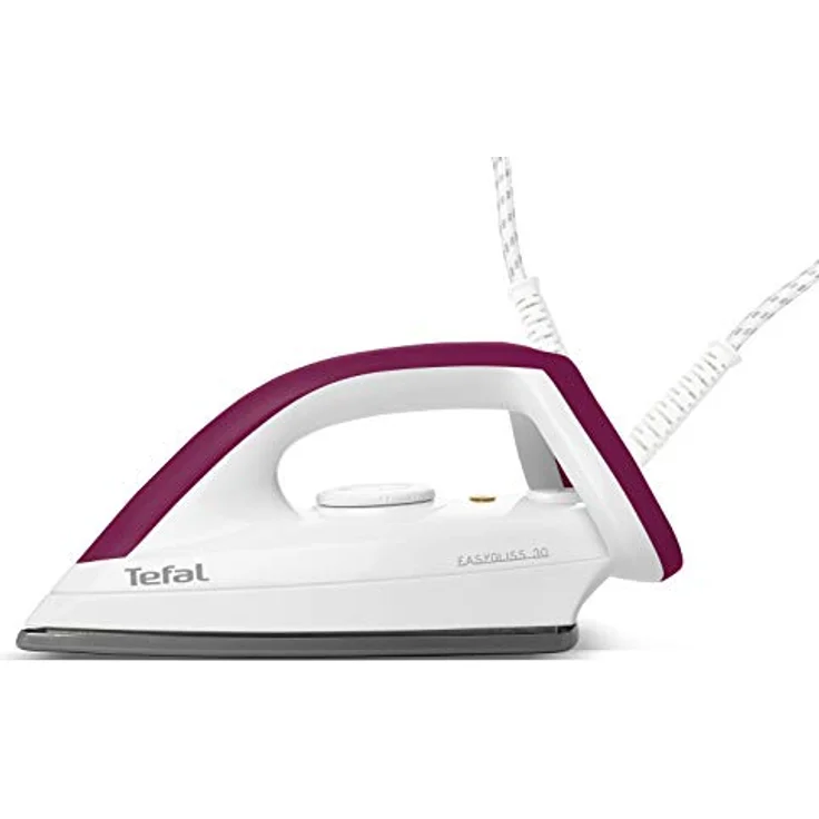 Tefal FS 4030 Trockenbügeleisen Easygliss, 1200 Watt, Durilium-Bügelsohle, weiß-dunkelrot – Bild 3