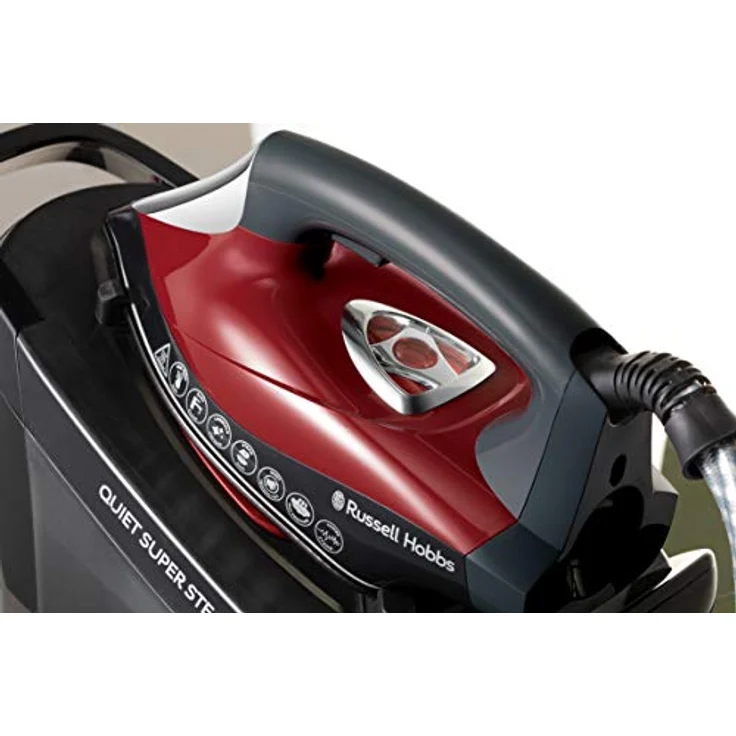 Russell Hobbs Dampfbügelstation Quiet Super Steam Pro (8 Bar Dampfdruck, 1,8l abnehmbarer Wassertank, Kalkschutz-System, 3 Dampfeinstellungen, Vertikaldampf) Bügeleisen, Dampfbügeleisen 24460-56 – Bild 3
