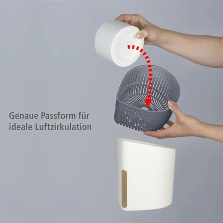 Wenko Raumentfeuchter Drop weiß 1000 g - Luftentfeuchter Fassungsvermögen: 1,6 l, 15 x 23 x 15 cm, weiß – Bild 4