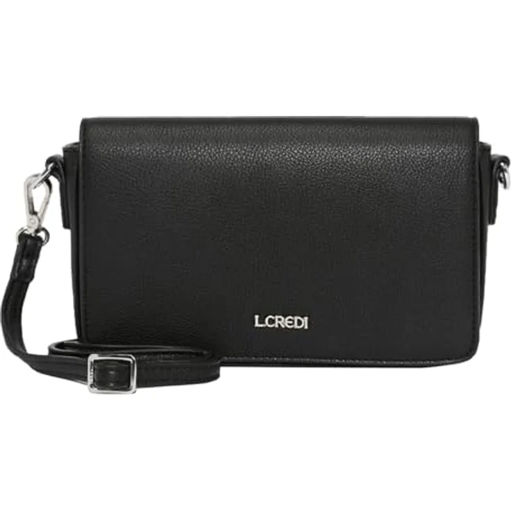 L.Credi Jane Umhängetasche 21 cm, Schwarz, praktische Handtasche mit ausreichend Stauraum für Wertsachen – Bild 1