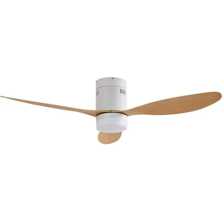 Lucande Kayu 10022105, LED Deckenventilator mit Lampe, CCT-Funktion, Fernbedienung, Weiß, 1-flammig, 132 cm – Bild 1