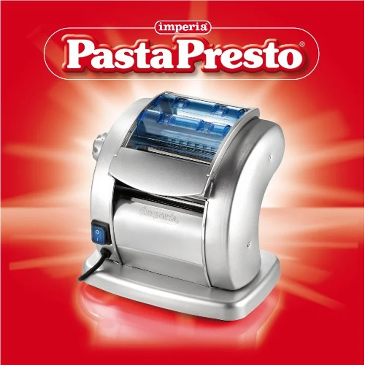 Imperia Pasta Presto elektrische Nudelmaschine, Well- und Knetwalze – Bild 2