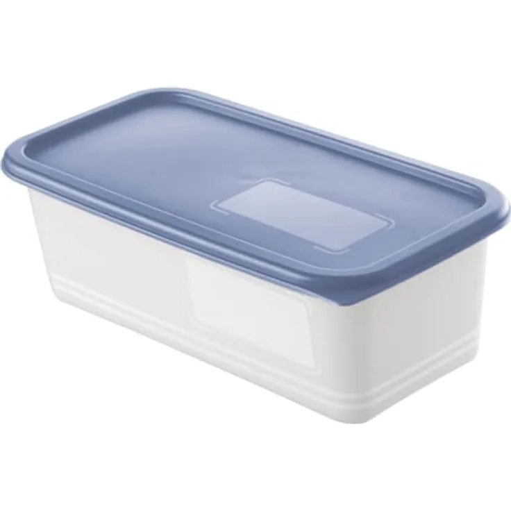 Rotho Gefrierdosen-Set Domino 3 x 1,2 l, BPA-frei, mikrowellen- und spülmaschinengeeignet, horizon blau