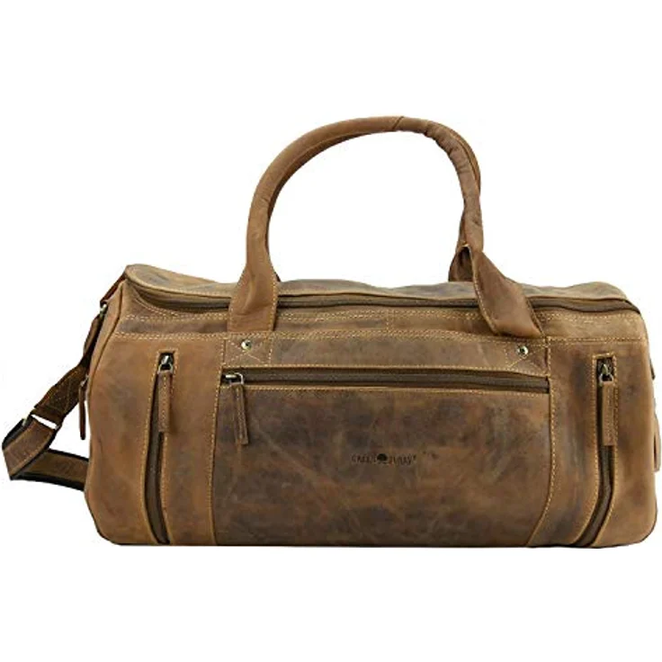 Greenburry Vintage Reisetasche, 50 cm aus 100% Leder in braun, ideal für Reisen – Bild 1