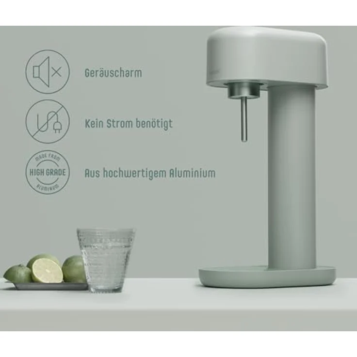 Mysoda Ruby 2 Basispaket Wassersprudler aus Aluminium mit 1-Liter-Wasserflasche - Rosa – Bild 4