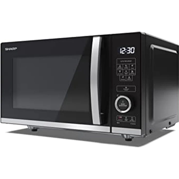 SHARP QS204AEB Mikrowelle (Mikrowelle: 800W, 10 Leistungsstufen, Auftaufunktion, Abmessungen: 457x272x379cm), schwarz – Bild 3