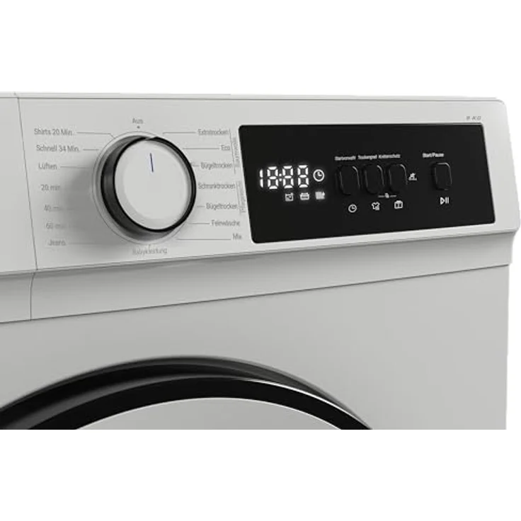 Daewoo TD-B8GP1WD0-DE Wärmepumpentrockner, 8 kg, Energieeffizienzklasse D, 15 Programme, Knitterschutz, Trommel-Innenbeleuchtung – Bild 5
