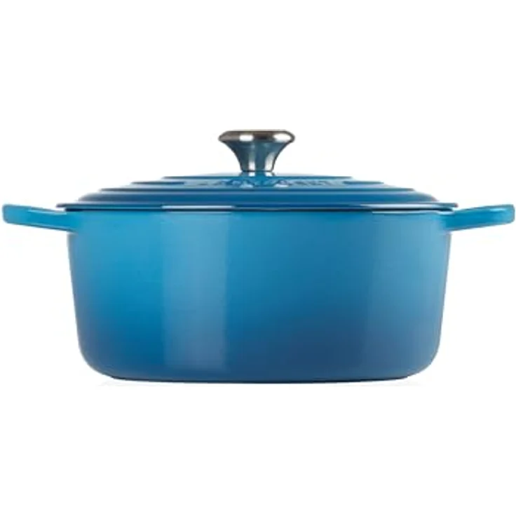 Le Creuset Signature Gusseisen-Bräter mit Deckel, Ø 28 cm, Rund, Für alle Herdarten und Induktion geeignet, Volumen: 6,7 l, Marseille – Bild 5