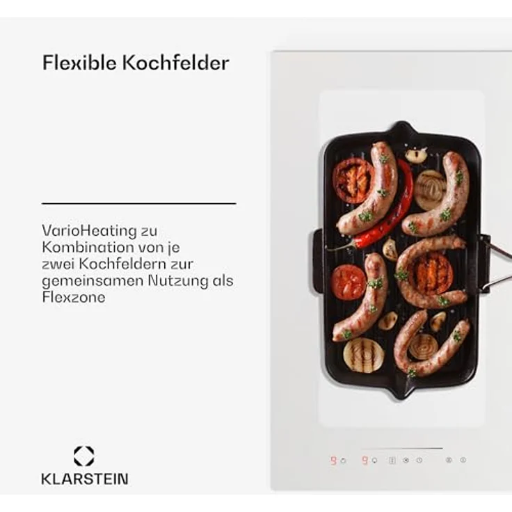 Klarstein Full House 77 DownAir System, Induktionskochfeld mit integriertem Dunstabzug, 391m³/h Luftstrom, Touch Control, Energieklasse A+ – Bild 3