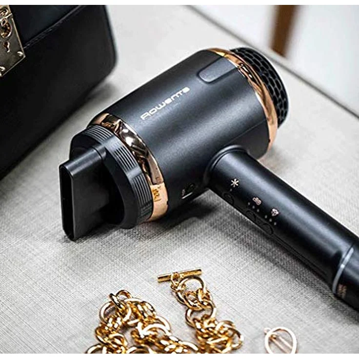 Rowenta CV9820 Ultimate Experience Haartrockner (1500 W, digitale Temperaturkontrolle, Digitalmotor) Schwarz-Roségold – Bild 3