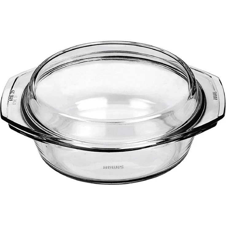 Bohemia Cristal Simax Schüssel rund mit Deckel flach 0,7 L, Glas, spülmaschinengeeignet – Bild 1