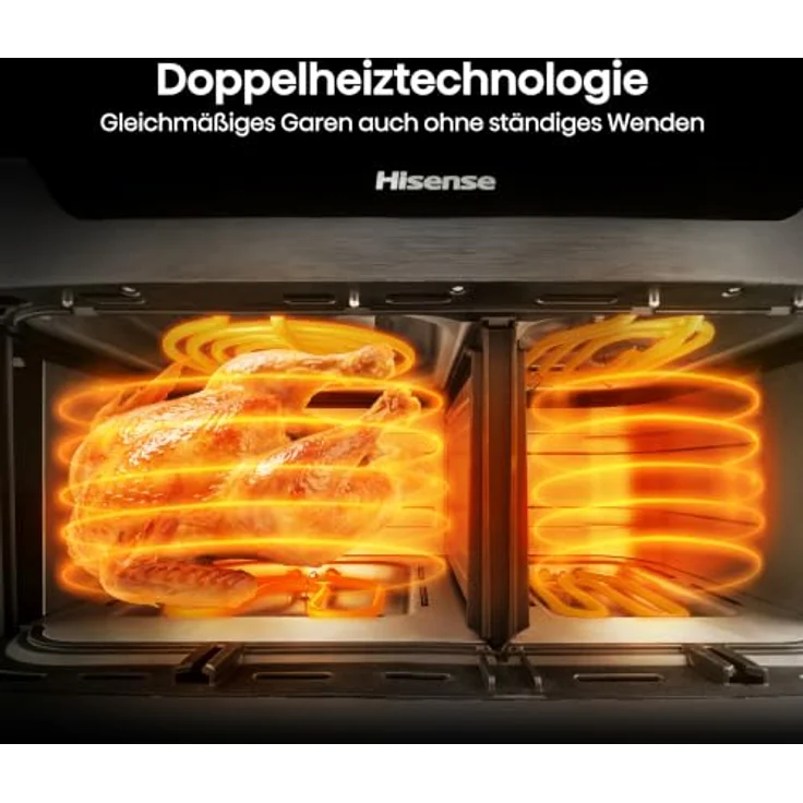 Hisense HAF2700DHA, Air Fryer Fritteuse mit 2700 W und 11 l, Schwarz – Bild 4