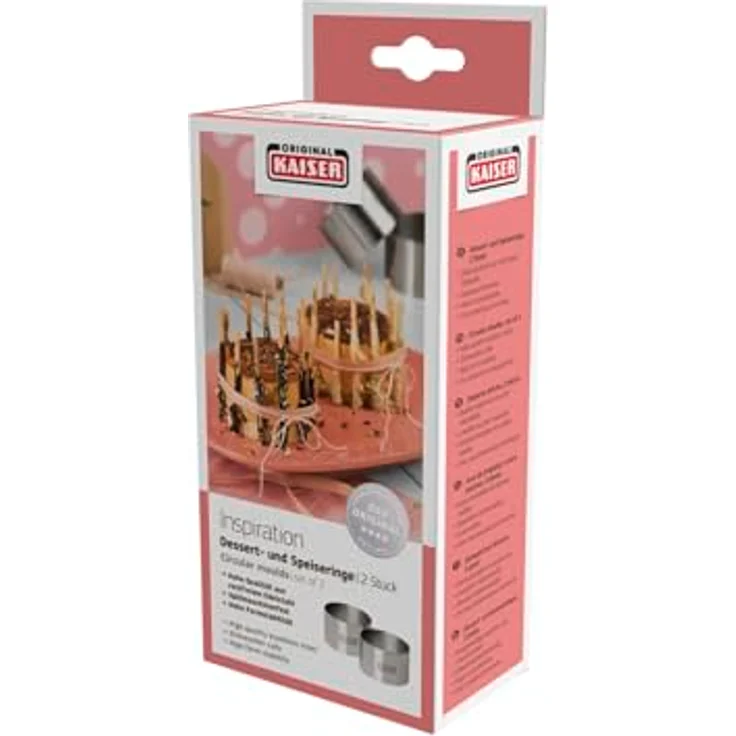 KAISER Dessert- und Speiseringe 2 Stück Ø 8cm Piccantini attraktives Anrichten 2er Set spülmaschinengeeignet – Bild 5
