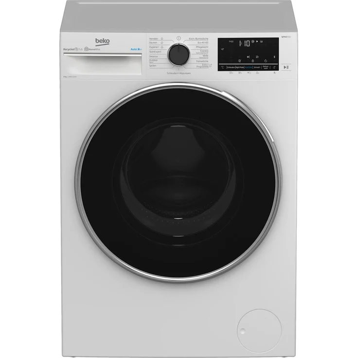 Beko B5WFU58416W Waschmaschine 8 kg mit AutoDose für optimale Waschmitteldosierung, weiß