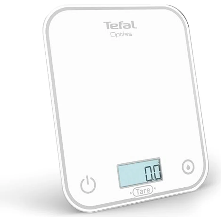 Tefal Optisss BC50U0V0 Elektronische Küchenwaage, kratzfest, leicht lesbares LCD-Display, 5 kg Kapazität, Weiß – Bild 1