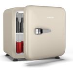 Klarstein Audrey Evo Mini Kühlschrank, 43 Liter, Retro-Design, leise mit 40 dB, kompakt, reversible Tür, für Hotel und Büro