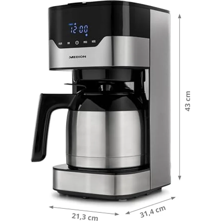 Medion Filterkaffeemaschine MD 18458, 1,2l Kaffeekanne, Papierfilter 1x4 – Bild 8