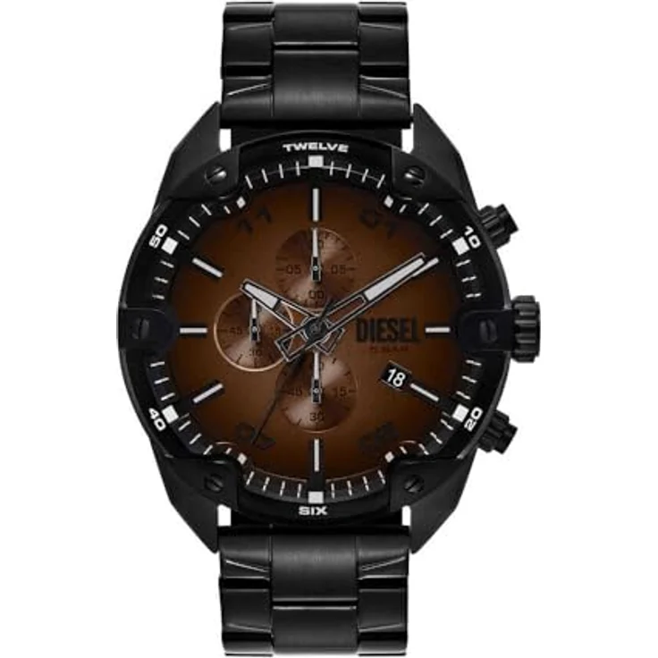 Diesel Chronograph SPIKED DZ4691, Armbanduhr aus Edelstahl mit analogem Zifferblatt und Datum отображение – Bild 1