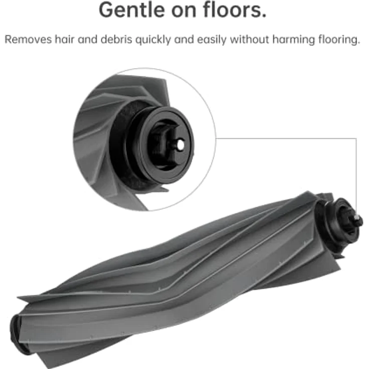 Dreame Bürste für Robot L10s Ultra/D10s/D10s pro/D10s plus/L10 Ultra/L10 Prime, Anti-Tangle-Gummibürste ohne Borsten, entfernt Schmutz und Staub gründlich aus Teppichen und Teppichböden – Bild 3