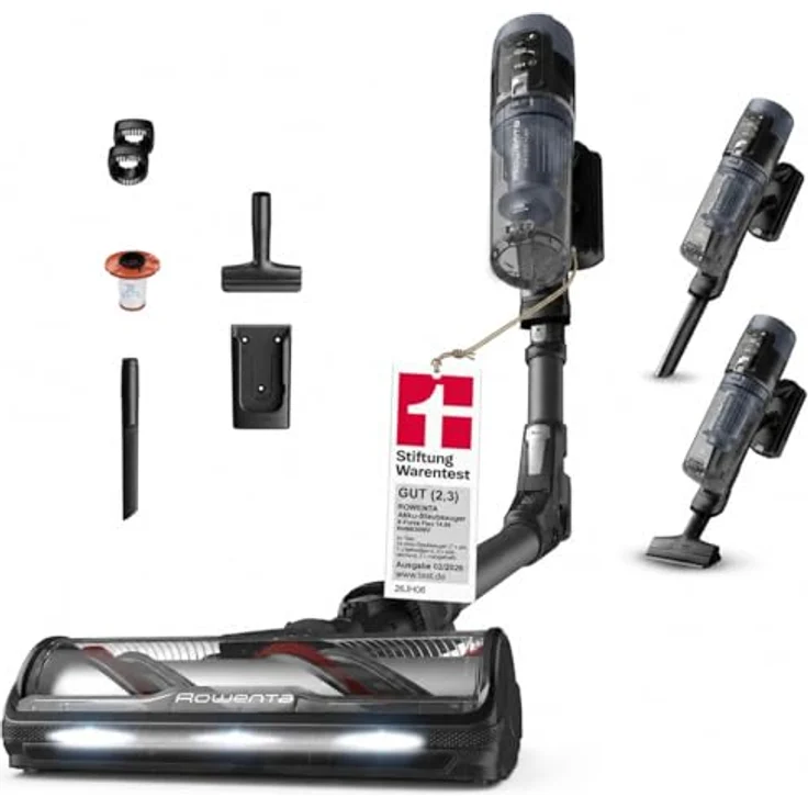 ROWENTA RH9B36 X-Force Flex 14.80, Kabelloser Stielsauger mit 240 Air Watt Saugkraft und 90 Minuten Akkulaufzeit – Bild 2