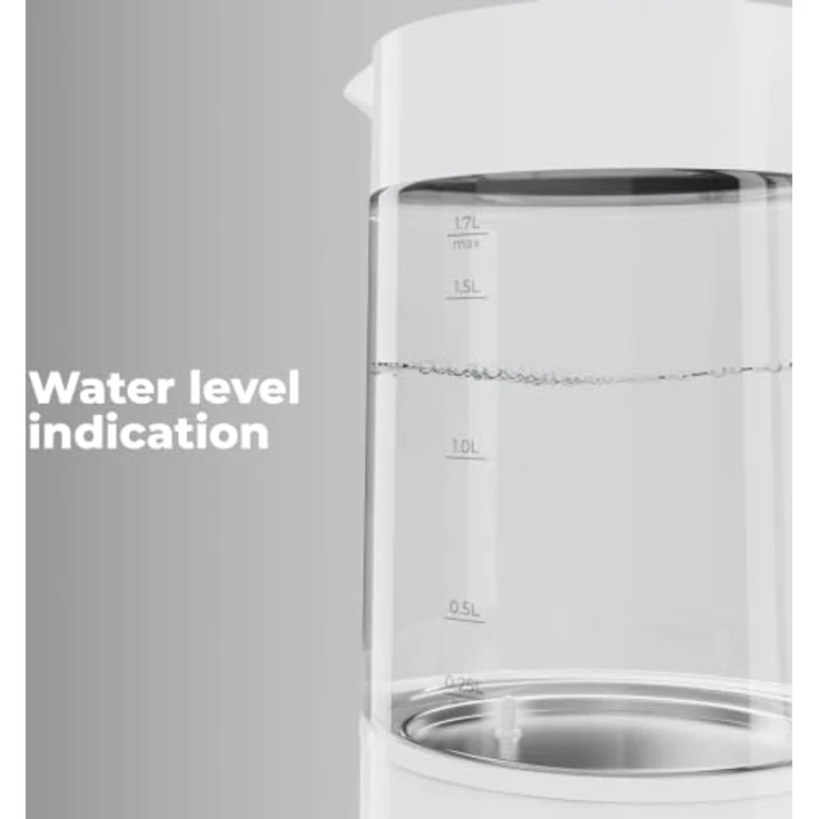 Aeno EK5 Elektrischer Wasserkocher, 1,7 Liter, Glas, Temperaturregelung 40-100°C, Strix-Technologie, LED-Beleuchtung – Bild 16