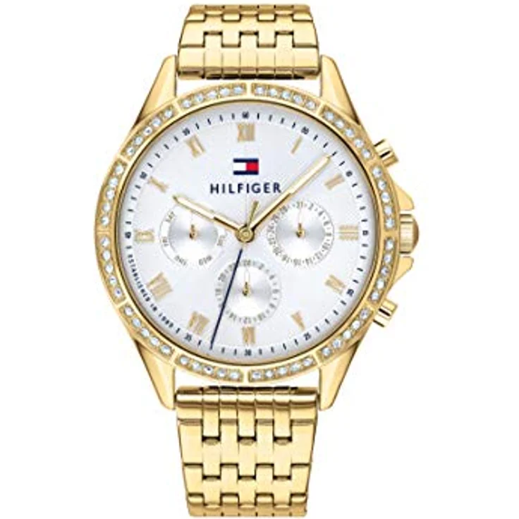 Tommy Hilfiger Multi Zifferblatt Quarz Uhr für Damen mit Gelbgoldfarbenes Edelstahlarmband - 1782142 – Bild 1