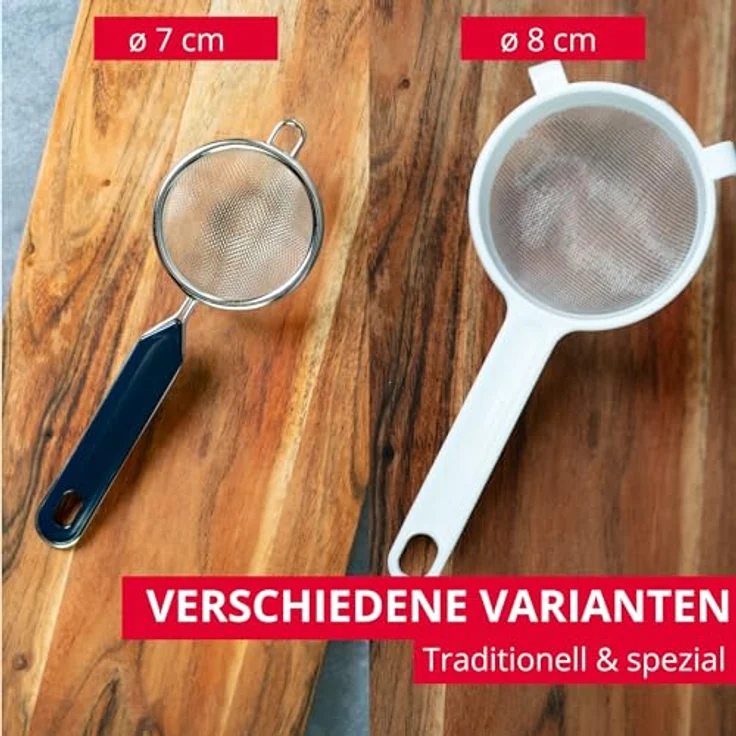 Westmark Teesieb-Kleines Haushaltssieb, Durchmesser: 7 cm, Rostfreier Edelstahl-Kunststoff, Traditionell, Silber-Schwarz, 12812270 – Bild 9