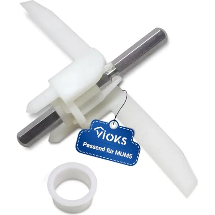 VIOKS Mitnehmer mit Ausräumflügel Ersatz für Bosch 00630760 630760 00621923 für Durchlaufschnitzler in Küchenmaschine MUM5 MUMS MUMV MUZ5 MUZ5DS MUZ5VL MUM58L20 & Bosch MUM 5 Zubehörteile, hochwertiges Premium-Qualität Zubehör in schwarz