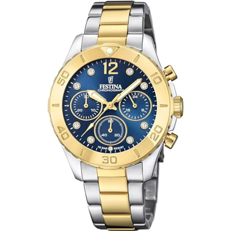 Festina Damen Uhr F20604/3 Bicolor, Boyfriend Collection, Edelstahl vergold – Bild 3