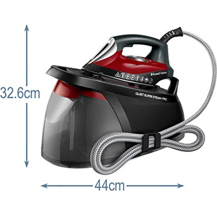 Russell Hobbs Dampfbügelstation Quiet Super Steam Pro (8 Bar Dampfdruck, 1,8l abnehmbarer Wassertank, Kalkschutz-System, 3 Dampfeinstellungen, Vertikaldampf) Bügeleisen, Dampfbügeleisen 24460-56 – Bild 5