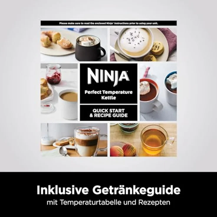 Ninja Wasserkocher Perfect Temperature KT200EUWH, 1,7L, 3000W, LED-Anzeige, 6 Temperatureinstellungen, Weiß – Bild 3