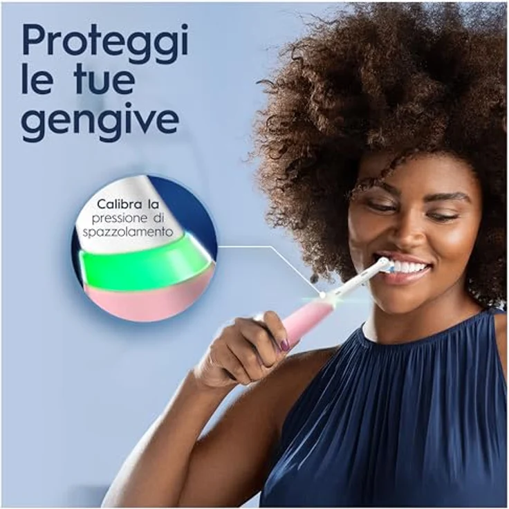 Oral-B iO 5N Elektrische Zahnbürste mit wiederaufladbarem Griff, 1 Kopf und Reisekoffer, entworfen von Braun - Rosa – Bild 3