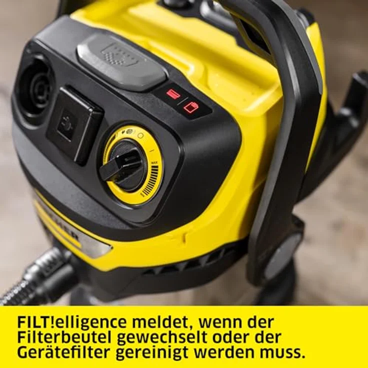 Kärcher Home & Garden WD 7 Control P S 30/6/35/T 1.628-385.0 Nass-/Trockensauger, 1400W, 30L, halbautomatische Filterreinigung, Bluetooth-Fernbedienung, Edelstahl – Bild 3