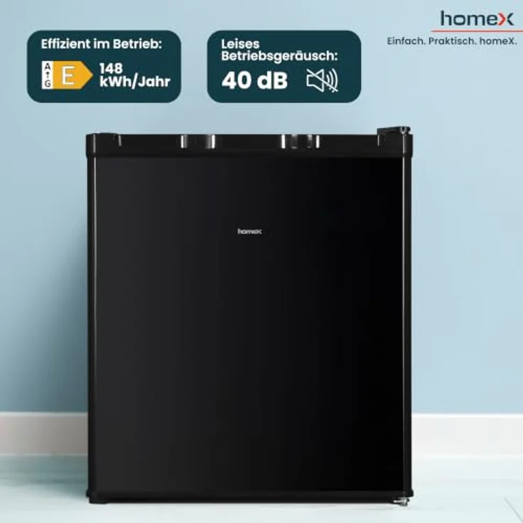 homeX FM1015-B Mini Gefrierschrank, 33L freistehende Gefriertruhe mit 4-Sterne-Gefrierfach, kompakt und leise, schwarz – Bild 4