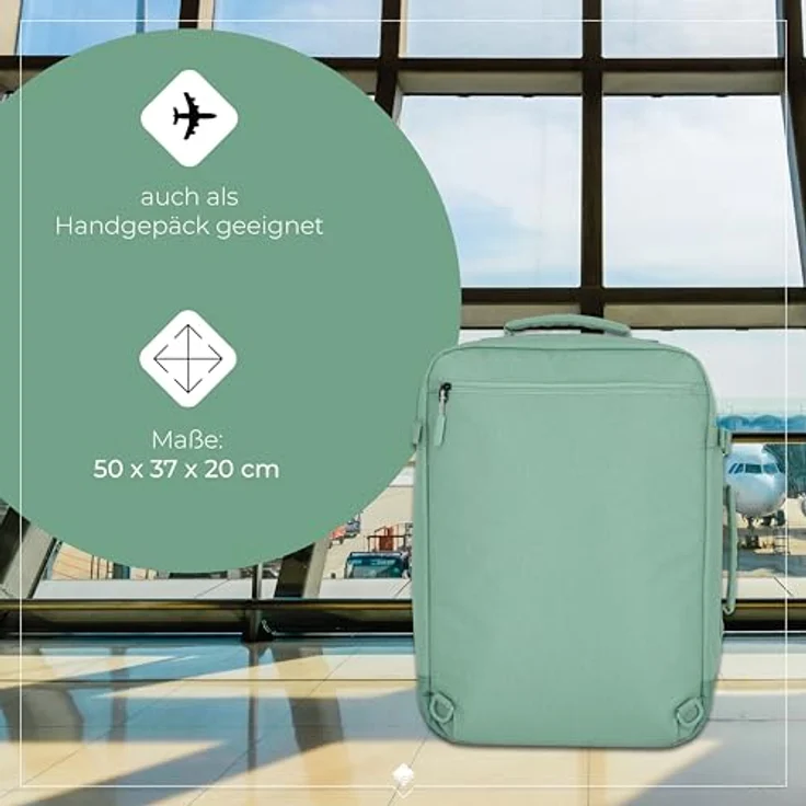 travelite KICK OFF Freizeitrucksack, geräumiger Rucksack für Sport und Freizeit, Handgepäck geeignet, Polyestergewebe, Schwarz mit Akzenten – Bild 6