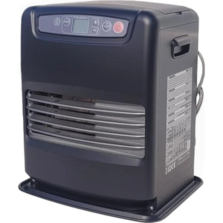 Qlima Tectro Mobiler Laser Petroleumofen SRE 1330 TC-2, 3,0 kW mit digitaler Steuerung, Sauerstoffverarmungssensor und Kippschutz, für Räume bis 120 m³ - tragbar, schwarz – Bild 2