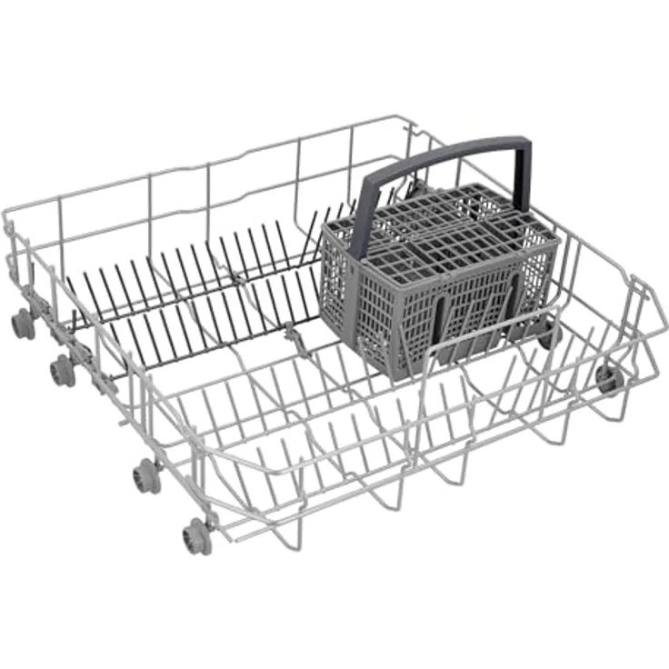 LUTH Premium Profi Parts Geschirrkorb unten für Bosch Siemens 20006942, Silber mit Besteckkorb und flexibler Beladung