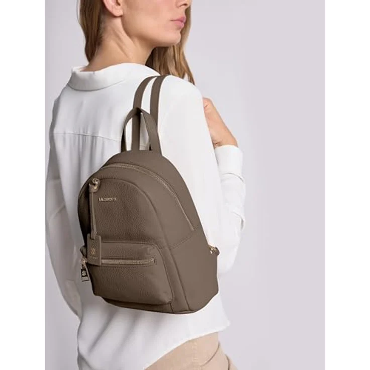 Lazarotti Bologna Leather City Rucksack, 100% Leder, 27 cm, braun – Bild 2