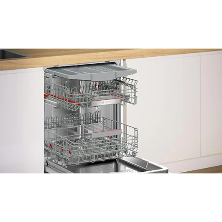 Bosch Serie 4 SMI4ECS32E, Halb integrierter Geschirrspüler, 60 cm, Weiß, mit IntensiveZone und HygienePlus Technologie, SpeedPerfect+ Funktion – Bild 4