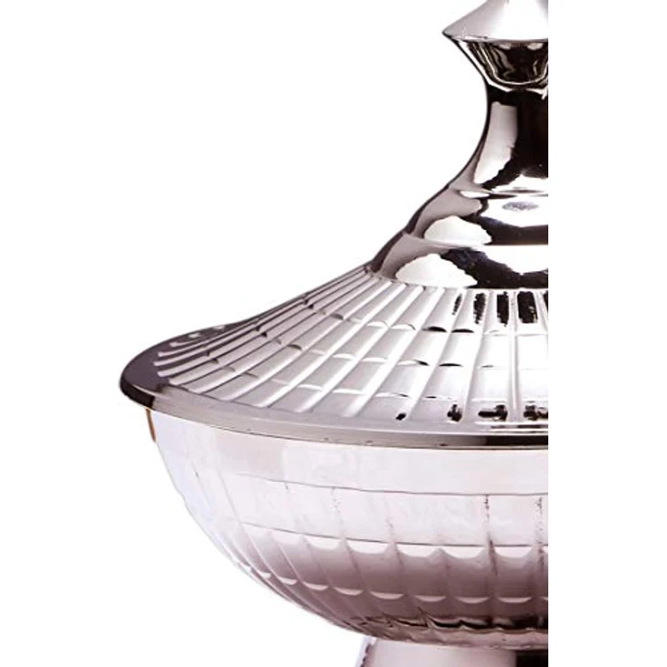 Orientalische Zuckerdosen Dosen aus Messing in Silber Anwar 12cm| Marokkanische Minzdose Tee Kaffee Dose klein | indische Vintage Vorratsdose Gewürzdose rund | Orientalische Dekoration auf dem Tisch – Bild 2