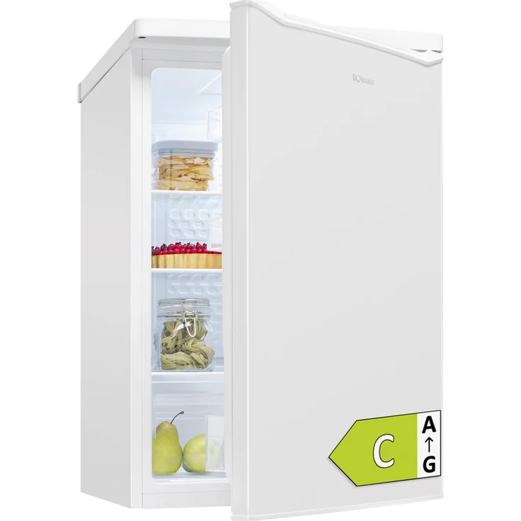 Bomann VS 7258, Kühlschrank ohne Gefrierfach, 126L, leise mit LED-Innenraumbeleuchtung, weiß – Bild 1